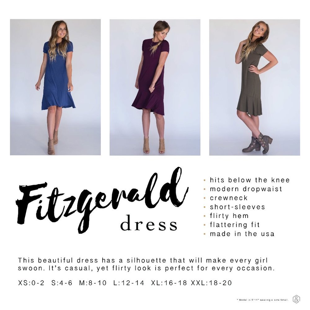 Fitzgerald Dress - Navy Ponte - Agnes & Dora